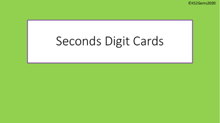 Seconds Digit Cards
