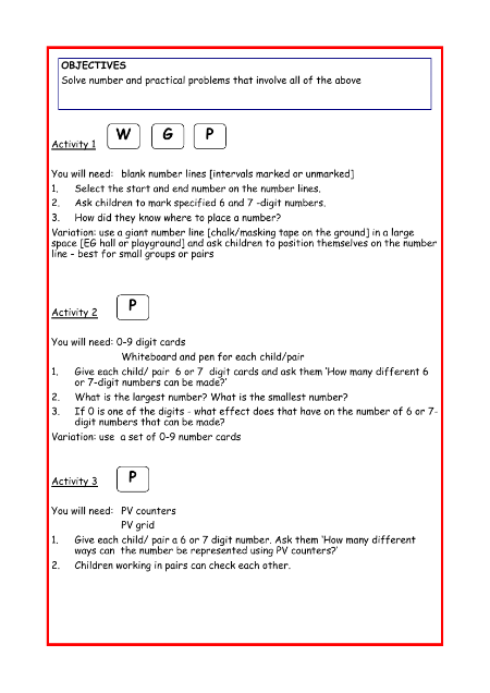 Problem solving with place value worksheet