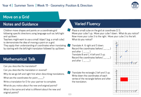 Move on a Grid: Varied Fluency