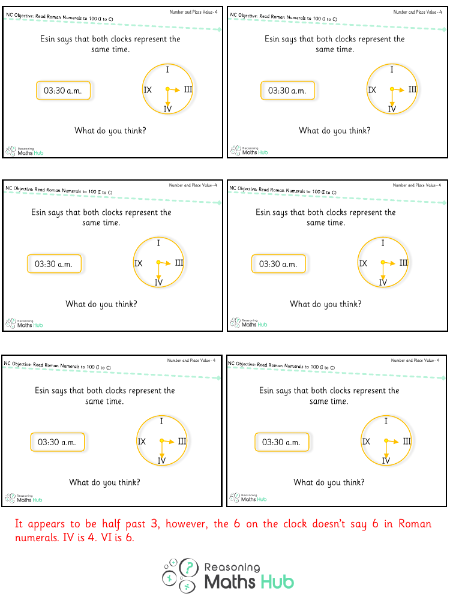 Read Roman Numerals to 100 (I to C) 3 - Reasoning