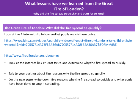 The Great Fire of London: Why did the fire spread so quickly