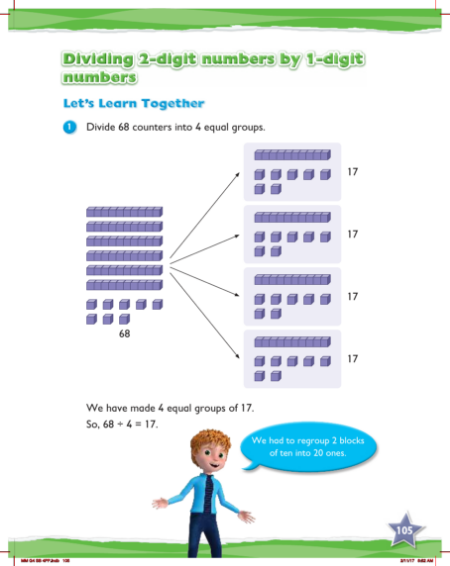 Learn together, Dividing 2-digit numbers by 1-digit numbers (1)