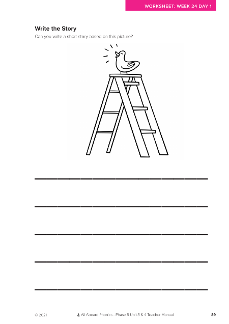 Write the Story activity - Worksheet 