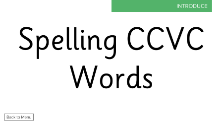 Spelling CCVC Words - Presentation 