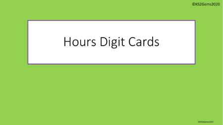 Hours Digit Cards