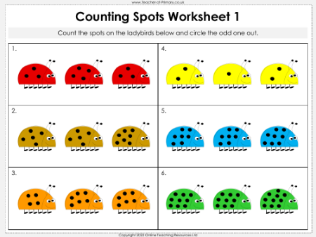 Counting Spots - Worksheet