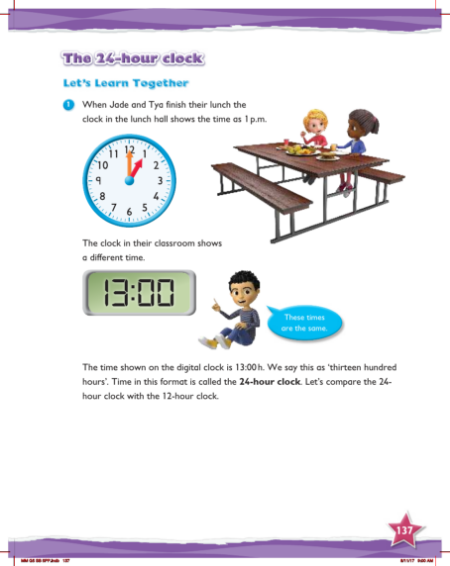 Max Maths, Year 5, Learn together, The 24-hour clock (1)