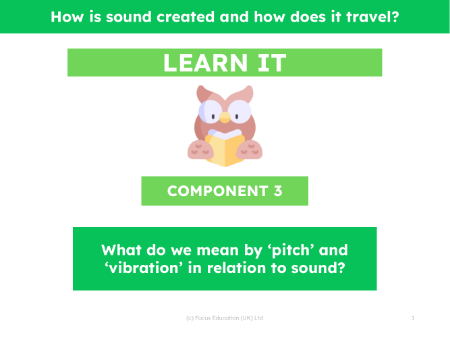 What do we mean by 'pitch' and 'vibration' in relation to sound? - Presentation