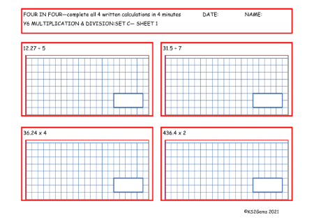 Multiplication and Division Set C