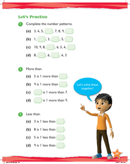 Max Maths, Year 1, Practice, Order and patterns