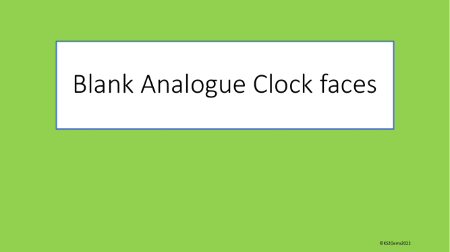 Blank Analogue Clock Faces