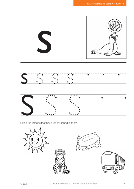 Letter formation - "s" - Worksheet