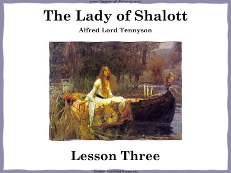 The Lady of Shalott - Lesson 3 - Language PowerPoint