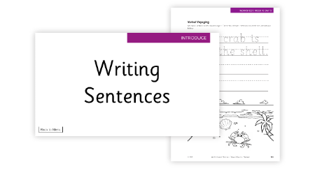 Phonics Phase 3, Week 10 - Lesson 5 Writing Sentences
