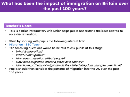 Why have so many people found Britain an attractive place to come to live? - Teacher notes