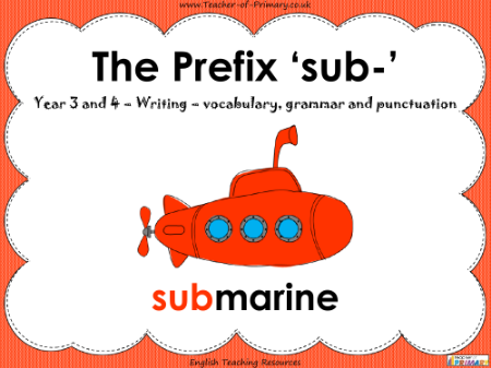 The Prefix 'sub-' - PowerPoint