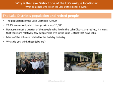 The Lake Districts population and retired people - Year 3