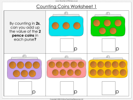 Counting Coins - Worksheet