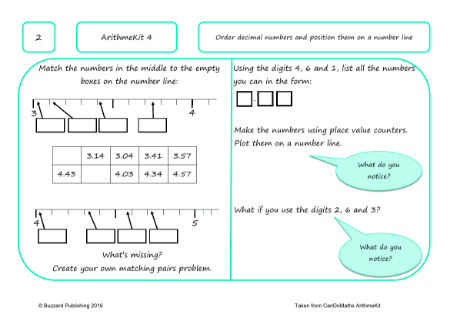 Order decimal numbers and position them on a number line