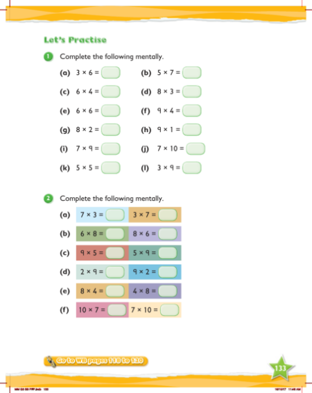 Max Maths, Year 3, Try it, Multiplying by 6, 7, 8 and 9