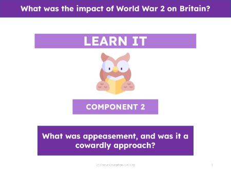 What was appeasement, and was it a cowardly approach? - Presentation