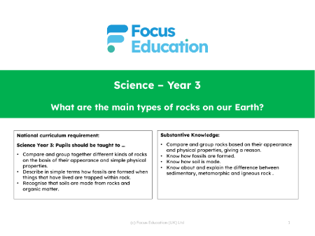 Long-term overview - Rocks and soil - 2nd Grade