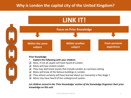 Link it! Prior knowledge - London - Year 3