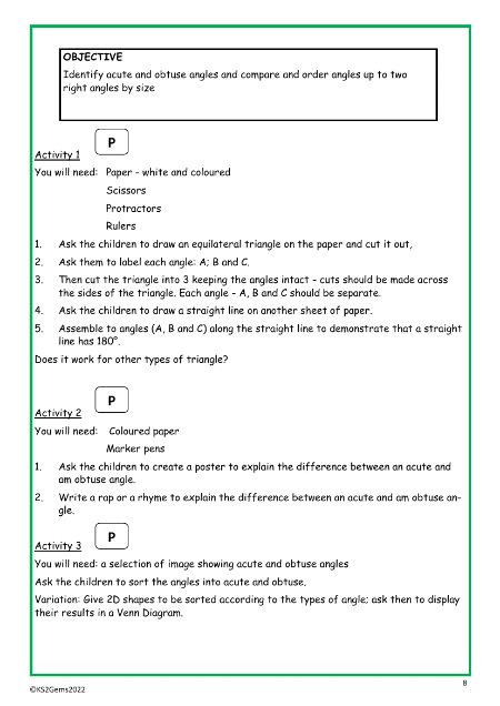 Obtuse and acute angles worksheet