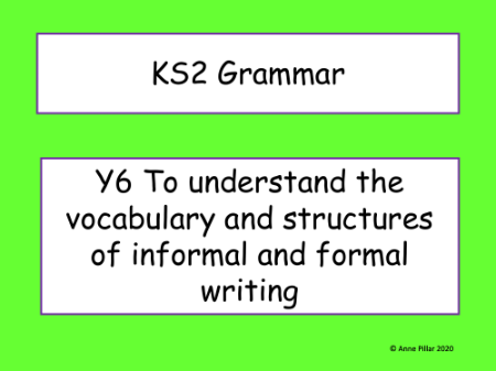 Formal and Informal Language Presentation