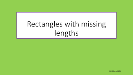 Perimeter - rectangles with missing lengths