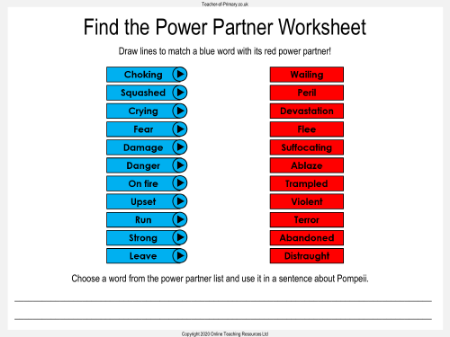 Find the Power Partner Worksheet