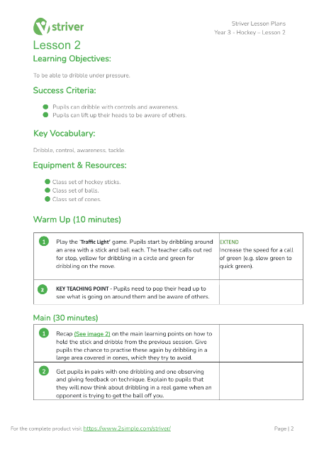 Hockey - Lesson 2