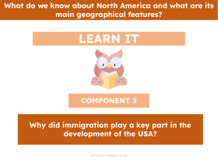 Why did immigration play a key part in the development of the USA? - Presentation