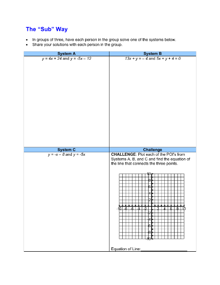 Subway Challenge Worksheet