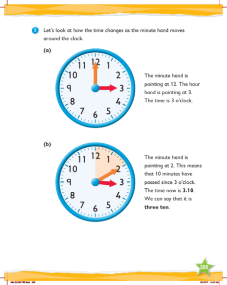 Max Maths, Year 3, Learn together, Review of reading the time (2)
