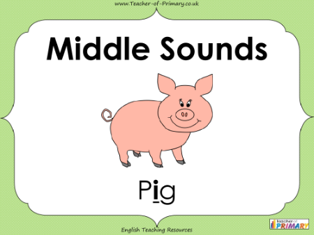 Middle Sounds - Worksheet
