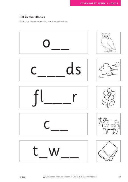 Fill in the Blanks activity , unit 3- Worksheet 