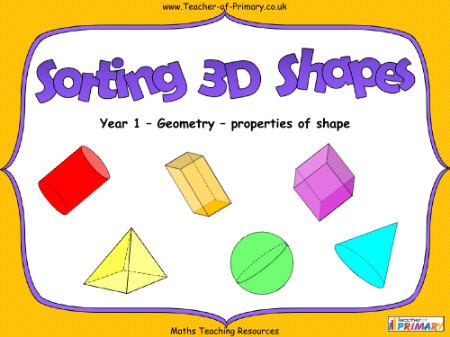 Sorting 3D Shapes - PowerPoint