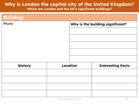 London building fact file - Worksheet