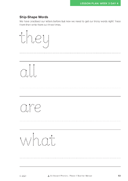 Ship-Shape Words letter formation activity - Worksheet 