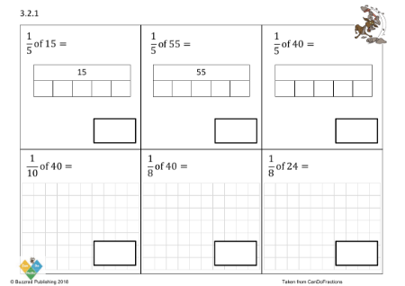 Find unit fractions of an amount