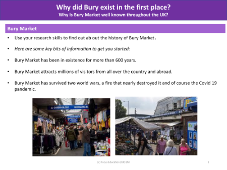 Bury Market - History of Bury - Year 4