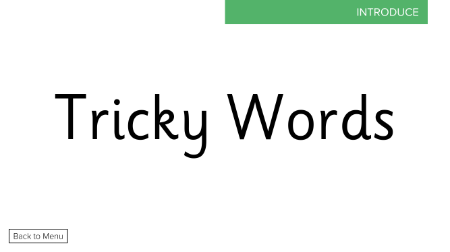 Tricky Words - Presentation 