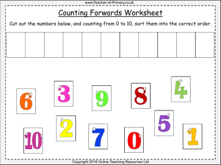 Counting Forwards - Worksheet
