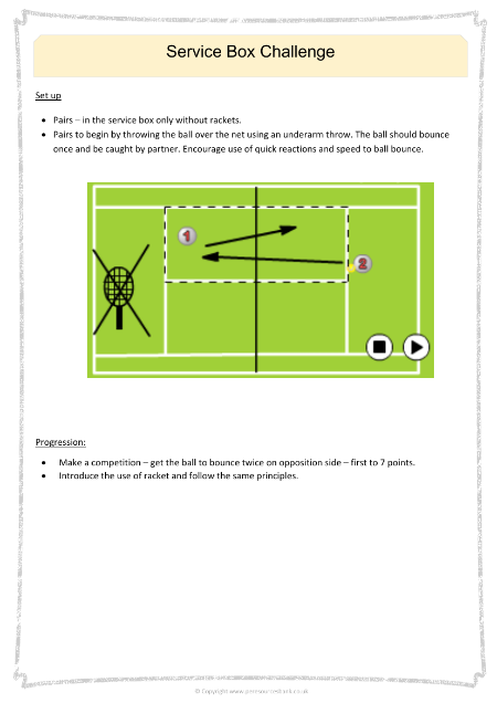 Service Box Challenge - Tennis