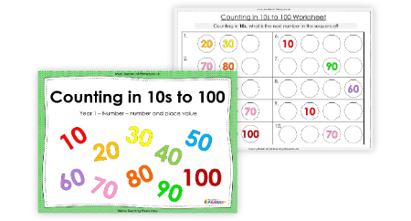 Counting in 10s to 100