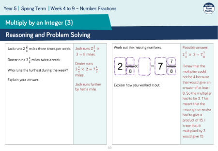 Multiply by an Integer (3): Reasoning and Problem Solving