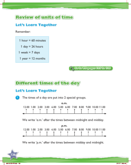 Max Maths, Year 4, Learn together, Review of units of time