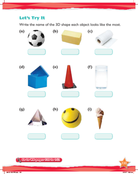 Max Maths, Year 1, Try it, 3D shapes