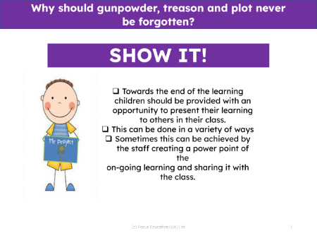 Show it! Group presentation - Gunpowder treason and plot - 4th Grade